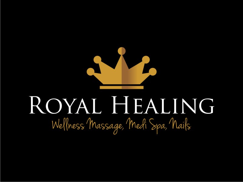 Royal Healing Wellness Massage, Medi Spa, Nails logo design by lintinganarto