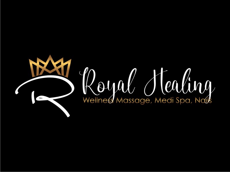 Royal Healing Wellness Massage, Medi Spa, Nails logo design by lintinganarto