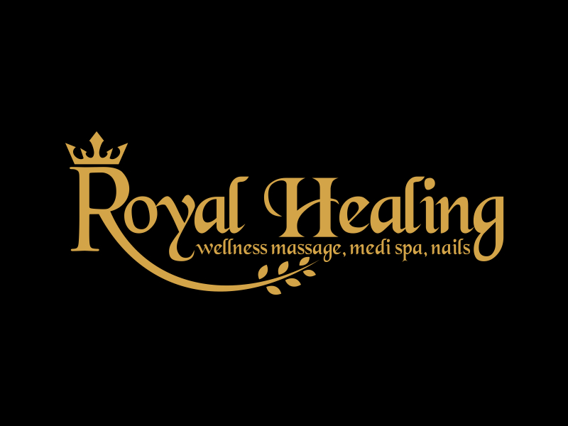 Royal Healing Wellness Massage, Medi Spa, Nails logo design by cikiyunn