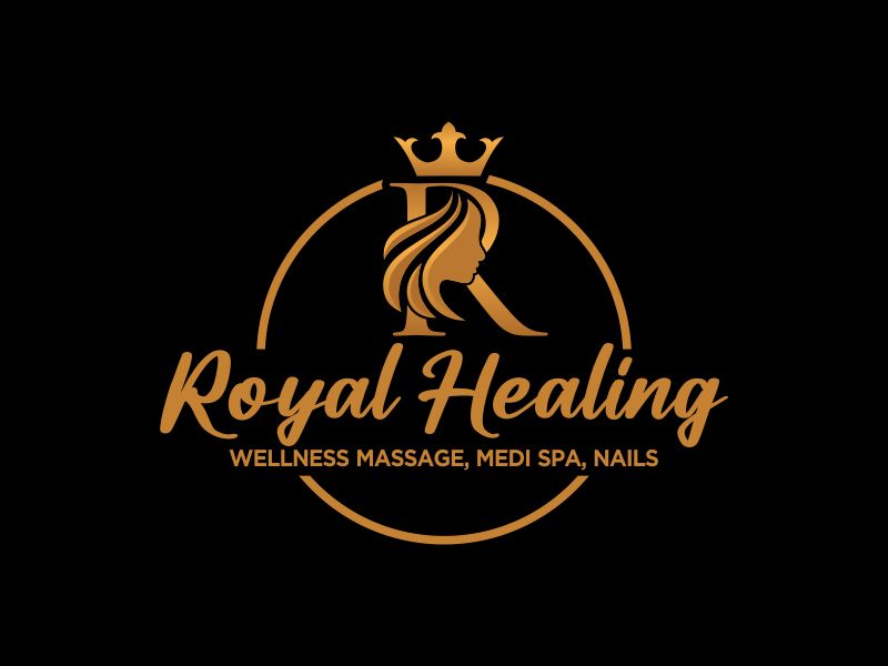 Royal Healing Wellness Massage, Medi Spa, Nails logo design by paundra