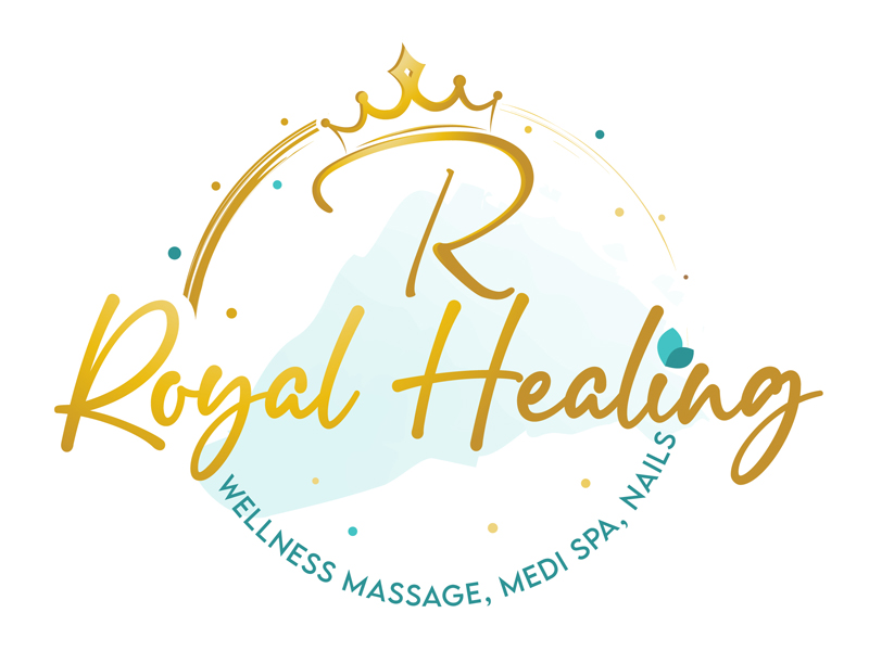 Royal Healing Wellness Massage, Medi Spa, Nails logo design by DreamLogoDesign