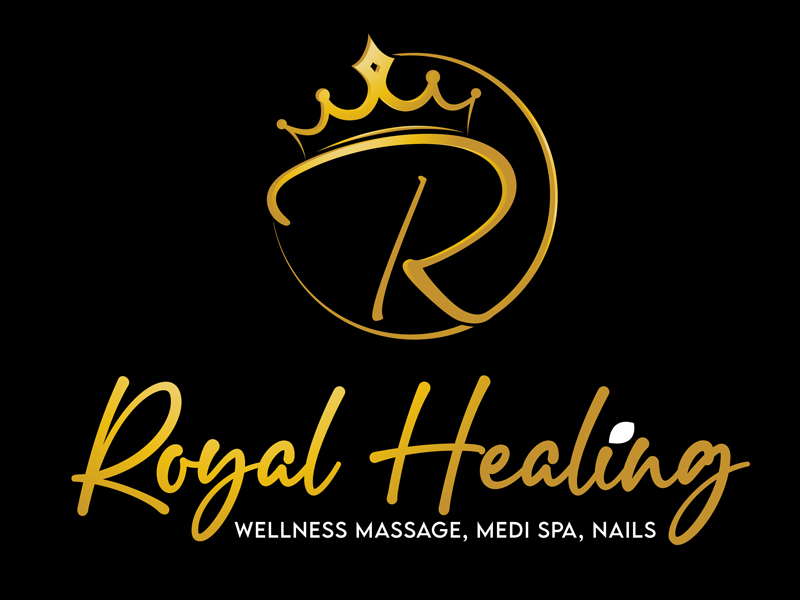 Royal Healing Wellness Massage, Medi Spa, Nails logo design by DreamLogoDesign