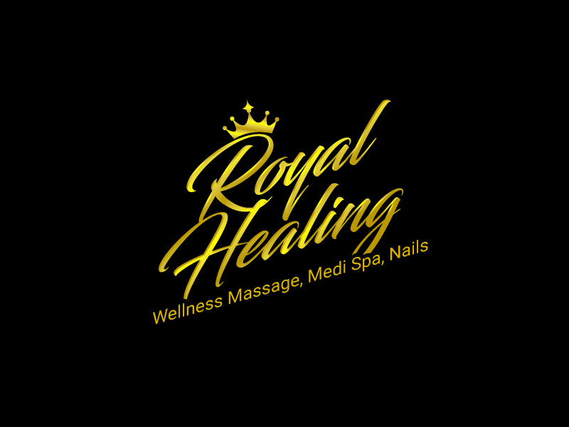 Royal Healing Wellness Massage, Medi Spa, Nails logo design by Koushik