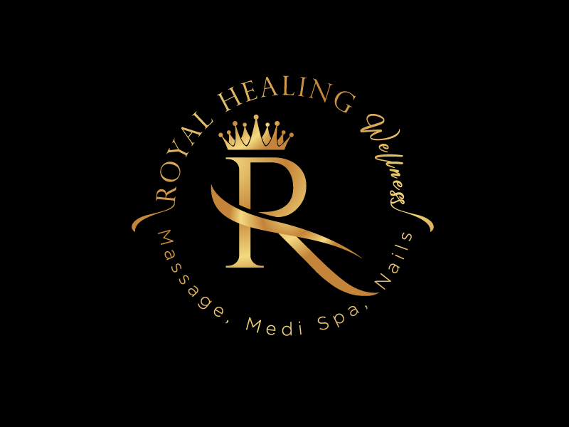 Royal Healing Wellness Massage, Medi Spa, Nails logo design by Koushik