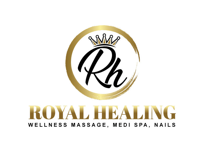 Royal Healing Wellness Massage, Medi Spa, Nails logo design by Koushik