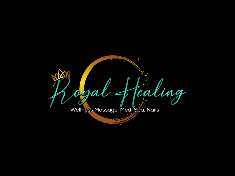 Royal Healing Wellness Massage, Medi Spa, Nails logo design by Koushik