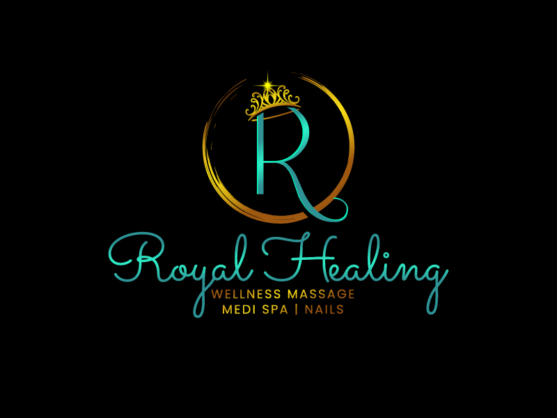 Royal Healing Wellness Massage, Medi Spa, Nails logo design by Koushik