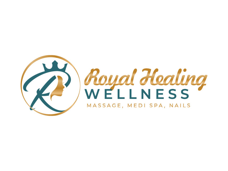 Royal Healing Wellness Massage, Medi Spa, Nails logo design by M Fariid