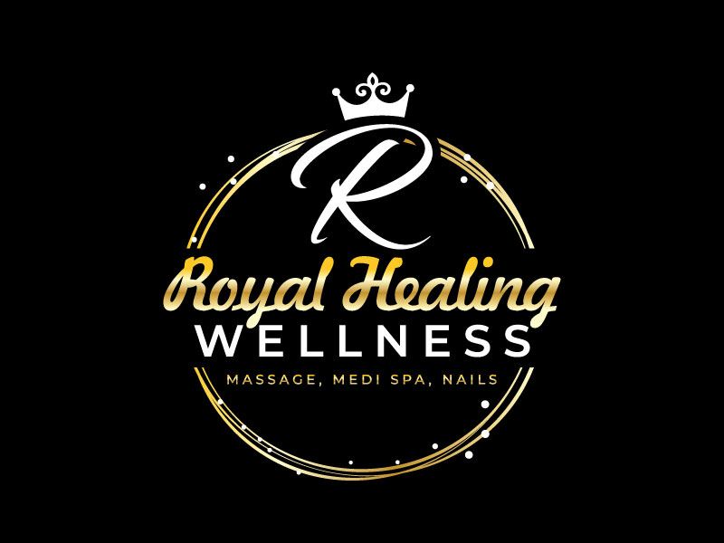 Royal Healing Wellness Massage, Medi Spa, Nails logo design by M Fariid