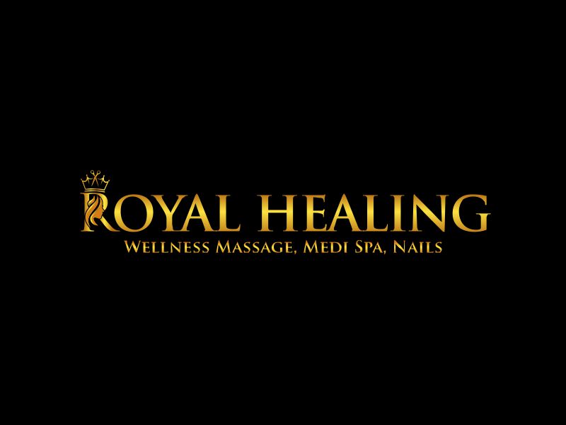 Royal Healing Wellness Massage, Medi Spa, Nails logo design by Lewung