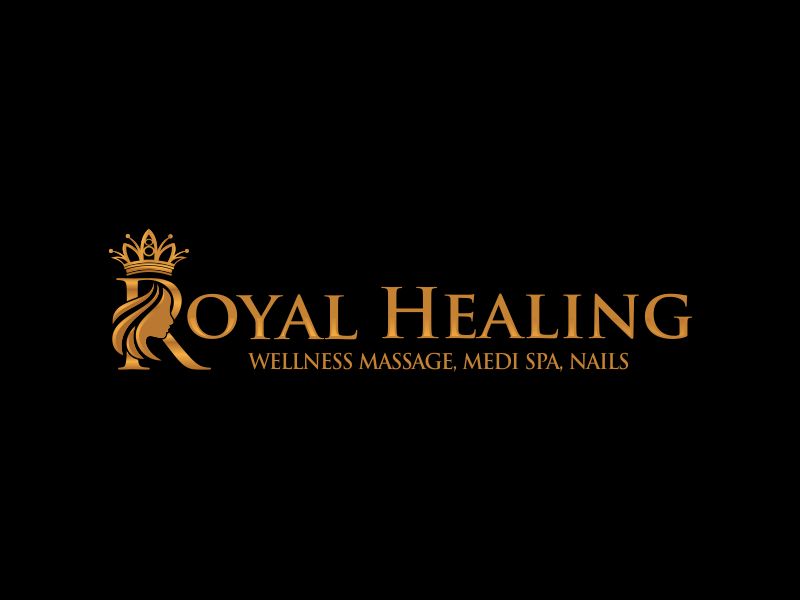 Royal Healing Wellness Massage, Medi Spa, Nails logo design by paundra