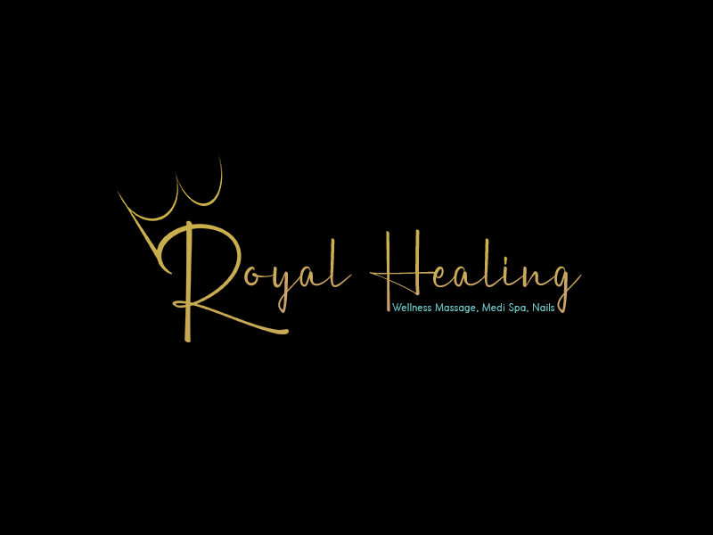 Royal Healing Wellness Massage, Medi Spa, Nails logo design by DADA007