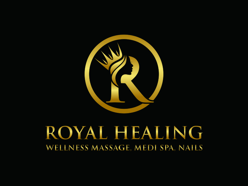 Royal Healing Wellness Massage, Medi Spa, Nails logo design by azizah