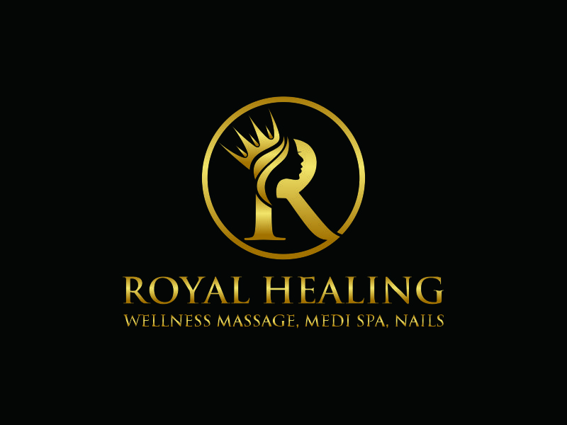 Royal Healing Wellness Massage, Medi Spa, Nails logo design by azizah