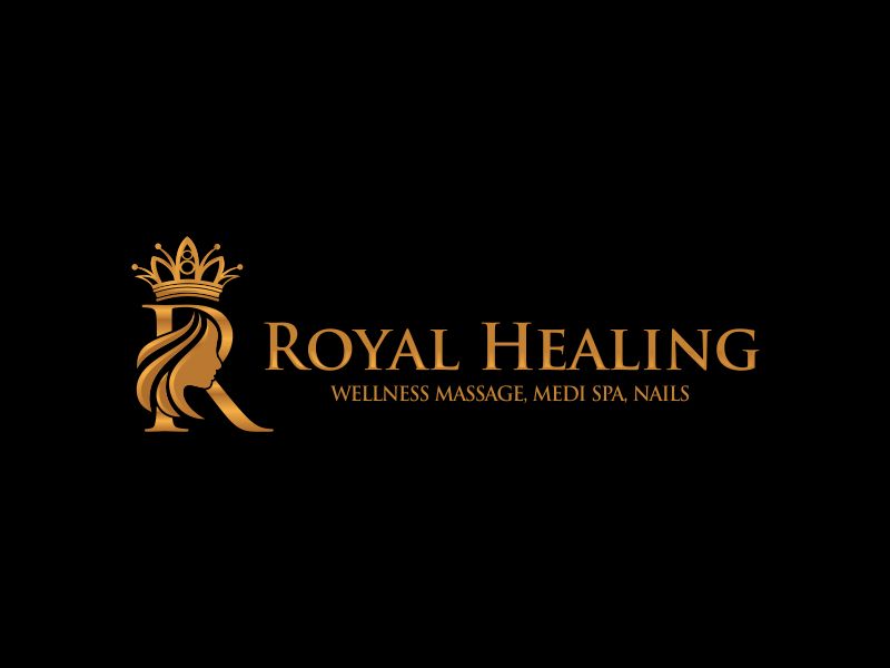 Royal Healing Wellness Massage, Medi Spa, Nails logo design by paundra