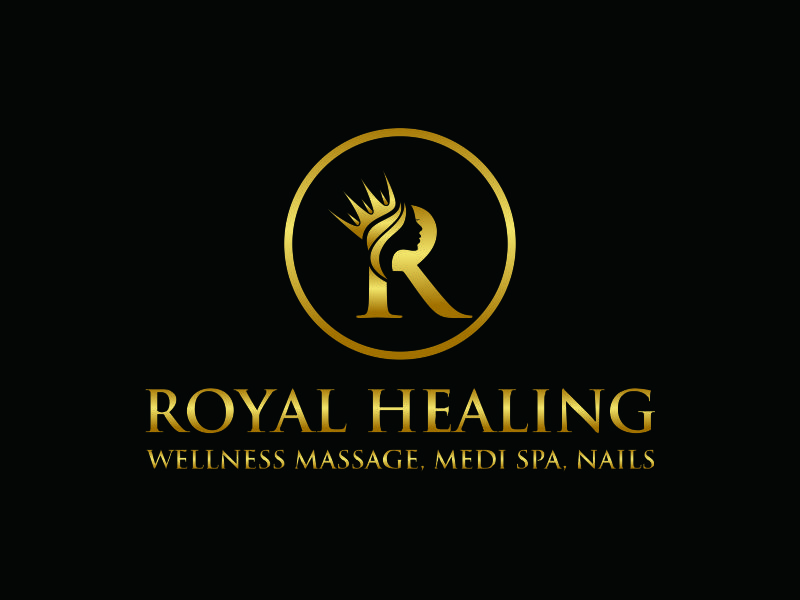 Royal Healing Wellness Massage, Medi Spa, Nails logo design by azizah