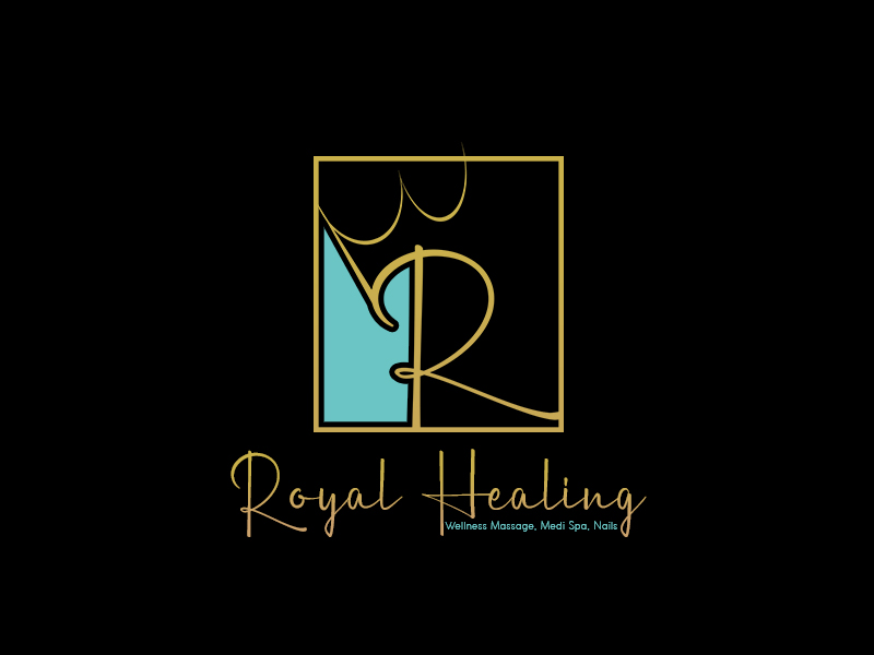 Royal Healing Wellness Massage, Medi Spa, Nails logo design by DADA007