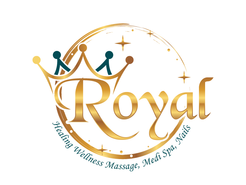 Royal Healing Wellness Massage, Medi Spa, Nails logo design by uttam