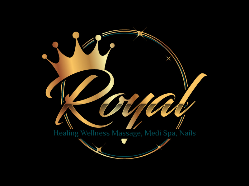 Royal Healing Wellness Massage, Medi Spa, Nails logo design by uttam