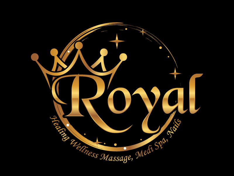 Royal Healing Wellness Massage, Medi Spa, Nails logo design by uttam