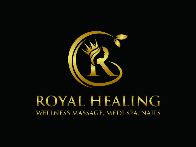 Royal Healing Wellness Massage, Medi Spa, Nails logo design by azizah