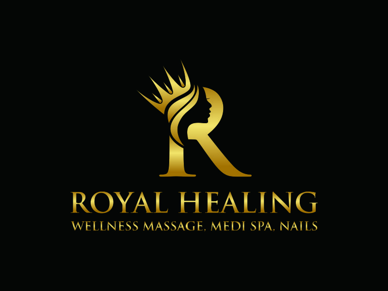 Royal Healing Wellness Massage, Medi Spa, Nails logo design by azizah