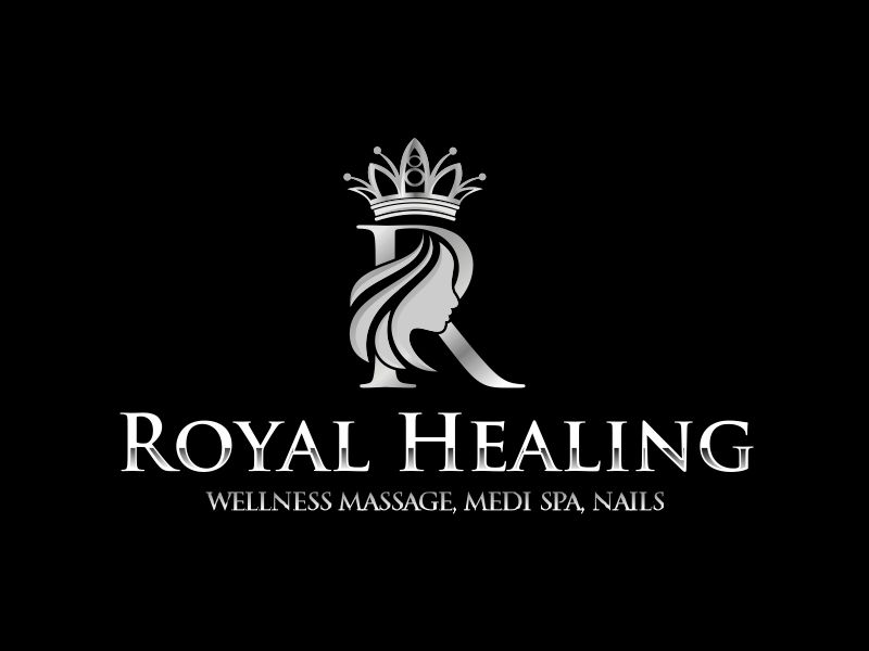 Royal Healing Wellness Massage, Medi Spa, Nails logo design by paundra