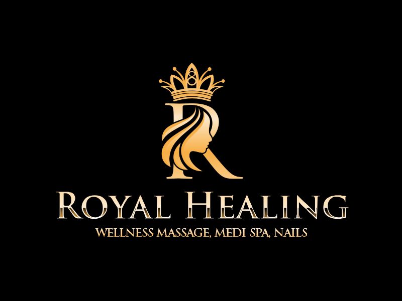 Royal Healing Wellness Massage, Medi Spa, Nails logo design by paundra