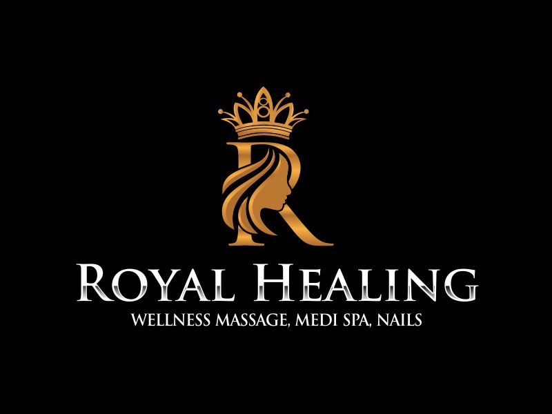 Royal Healing Wellness Massage, Medi Spa, Nails logo design by paundra