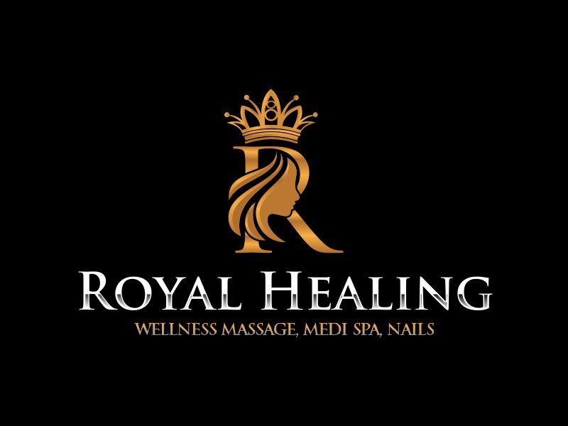 Royal Healing Wellness Massage, Medi Spa, Nails logo design by paundra