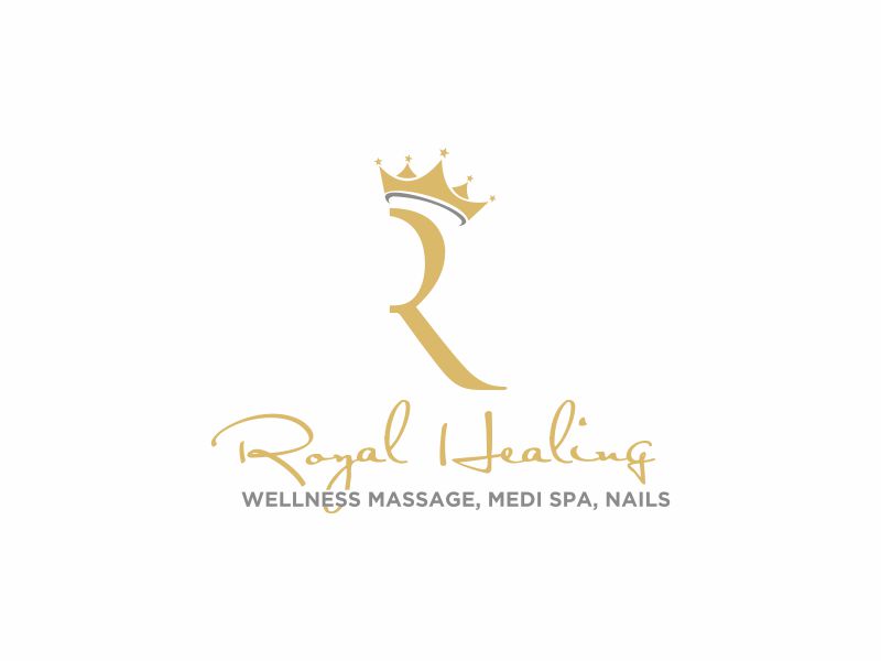 Royal Healing Wellness Massage, Medi Spa, Nails logo design by Diponegoro_