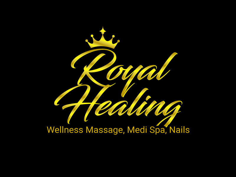 Royal Healing Wellness Massage, Medi Spa, Nails logo design by Koushik