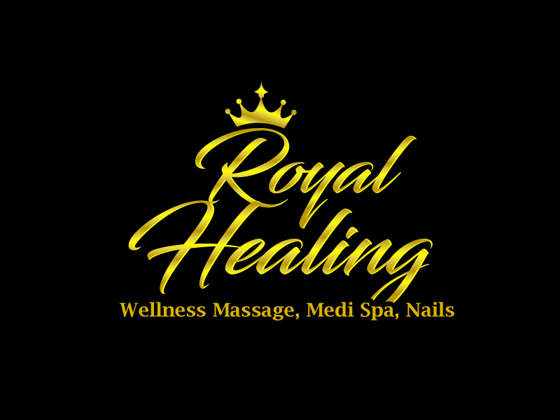 Royal Healing Wellness Massage, Medi Spa, Nails logo design by Koushik