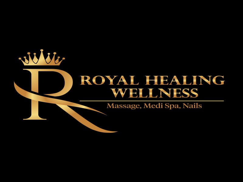 Royal Healing Wellness Massage, Medi Spa, Nails logo design by Koushik