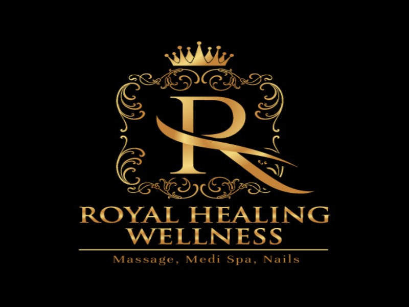 Royal Healing Wellness Massage, Medi Spa, Nails logo design by Koushik