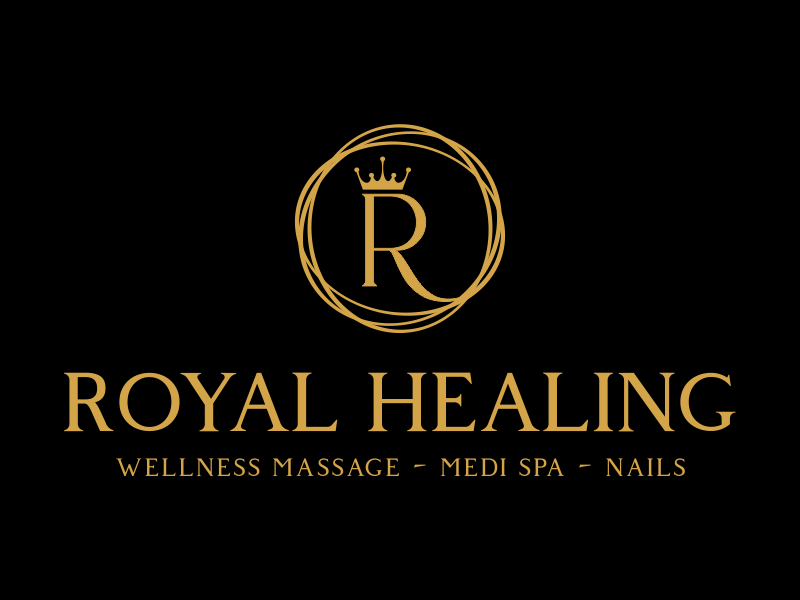 Royal Healing Wellness Massage, Medi Spa, Nails logo design by cikiyunn