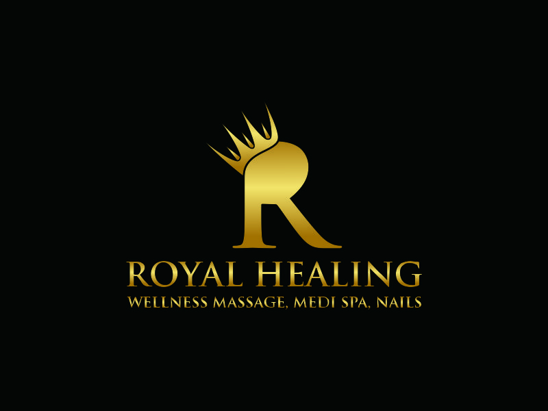 Royal Healing Wellness Massage, Medi Spa, Nails logo design by azizah