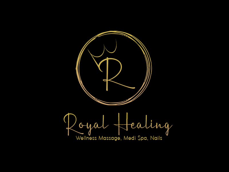 Royal Healing Wellness Massage, Medi Spa, Nails logo design by DADA007