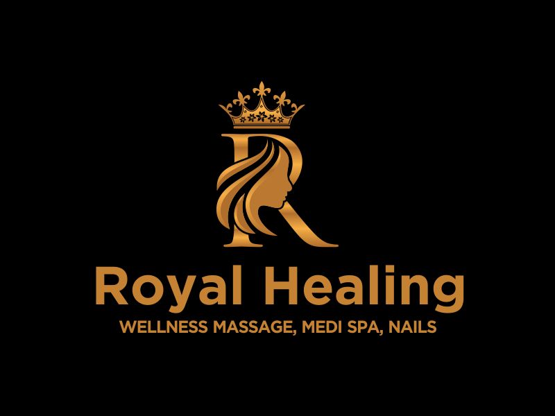 Royal Healing Wellness Massage, Medi Spa, Nails logo design by paundra