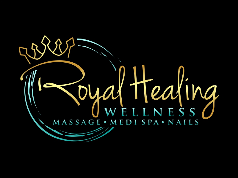 Royal Healing Wellness Massage, Medi Spa, Nails logo design by cintoko