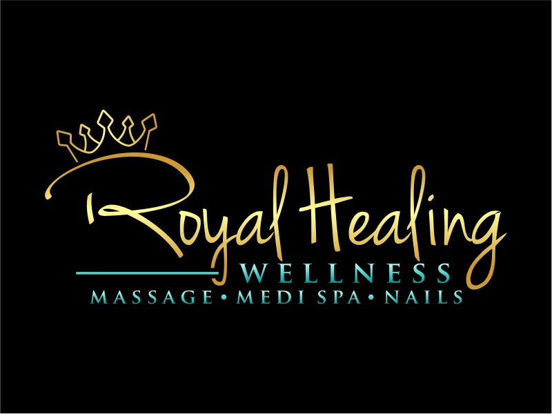 Royal Healing Wellness Massage, Medi Spa, Nails logo design by cintoko