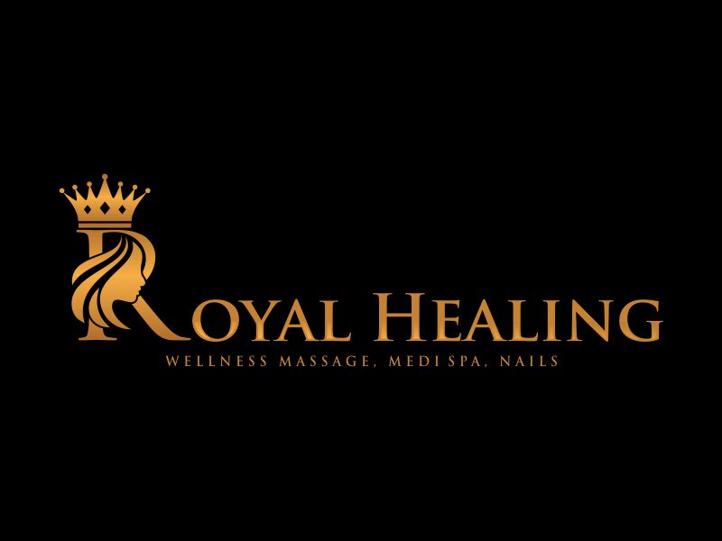 Royal Healing Wellness Massage, Medi Spa, Nails logo design by paundra