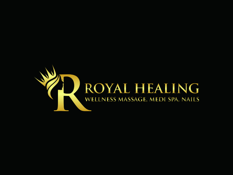 Royal Healing Wellness Massage, Medi Spa, Nails logo design by azizah