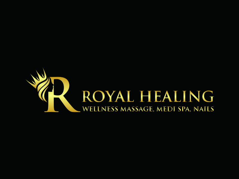 Royal Healing Wellness Massage, Medi Spa, Nails logo design by azizah