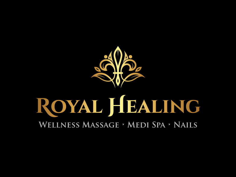 Royal Healing Wellness Massage, Medi Spa, Nails logo design by PRN123