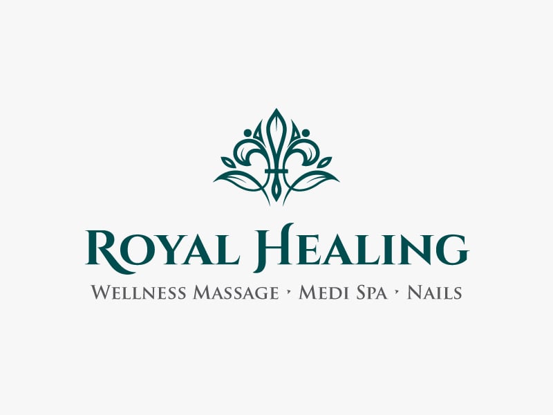 Royal Healing Wellness Massage, Medi Spa, Nails logo design by PRN123