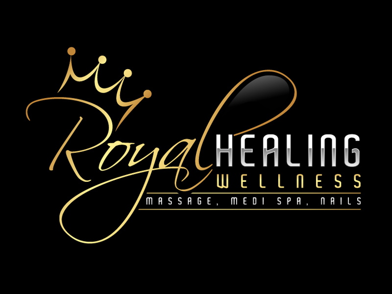 Royal Healing Wellness Massage, Medi Spa, Nails logo design by DreamLogoDesign