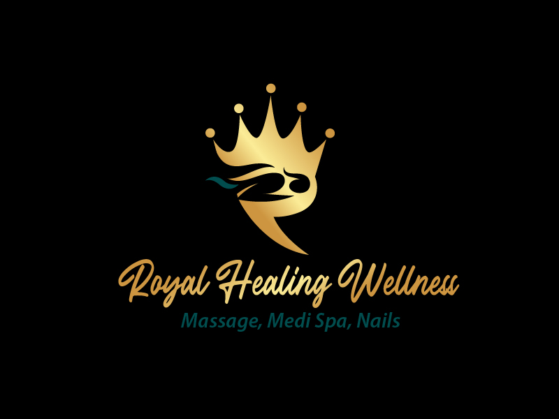 Royal Healing Wellness Massage, Medi Spa, Nails logo design by logofighter