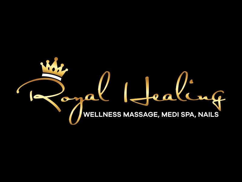 Royal Healing Wellness Massage, Medi Spa, Nails logo design by luckyprasetyo