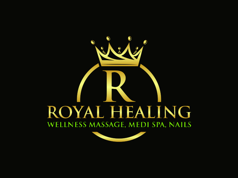 Royal Healing Wellness Massage, Medi Spa, Nails logo design by azizah